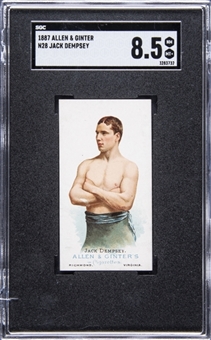 1887 N28 Allen & Ginter "The Worlds Champions" Jack Dempsey – SGC NM-MT+ 8.5